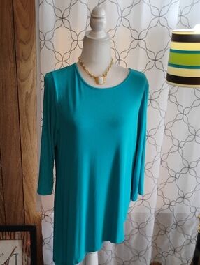 Teal Long Sleeve Tunic Top